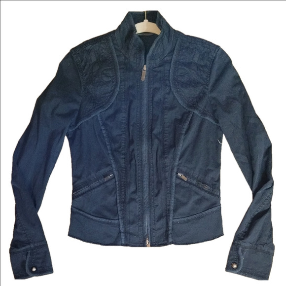 Armani Exchange Vintage Black Tailored Bomber Jacket - Picture 2 of 6